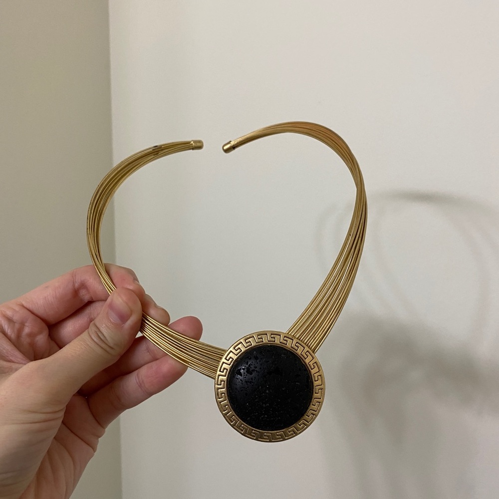 Kostibas Greek Pumice Stone Collar Necklace
